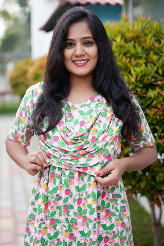 Berry (Zipless Maternity Shawl)