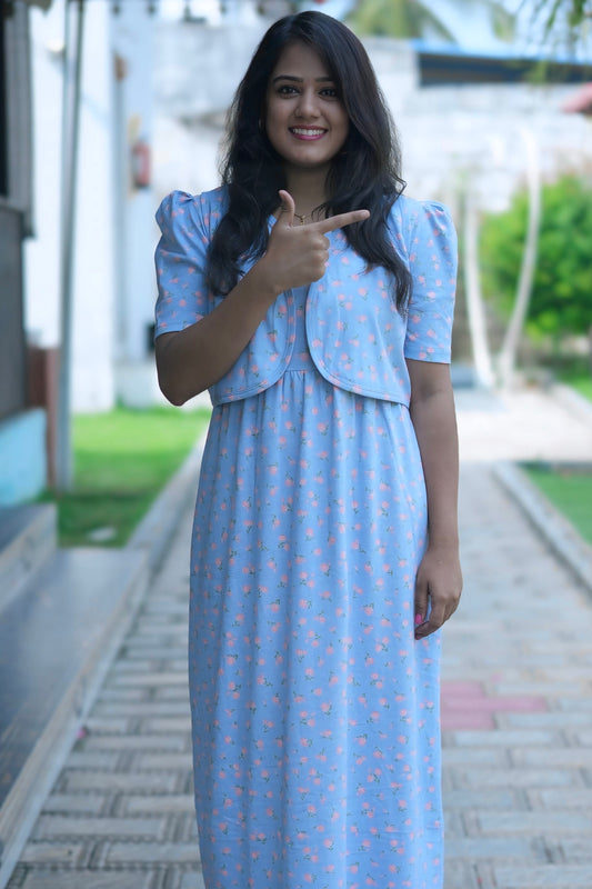 BlueBloss (CASUAL LOUNGEWEAR COAT)