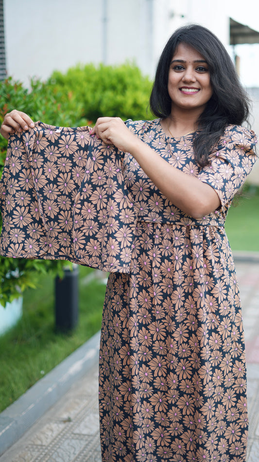 MATERNITY WITH COAT ( FLORAL AURA )