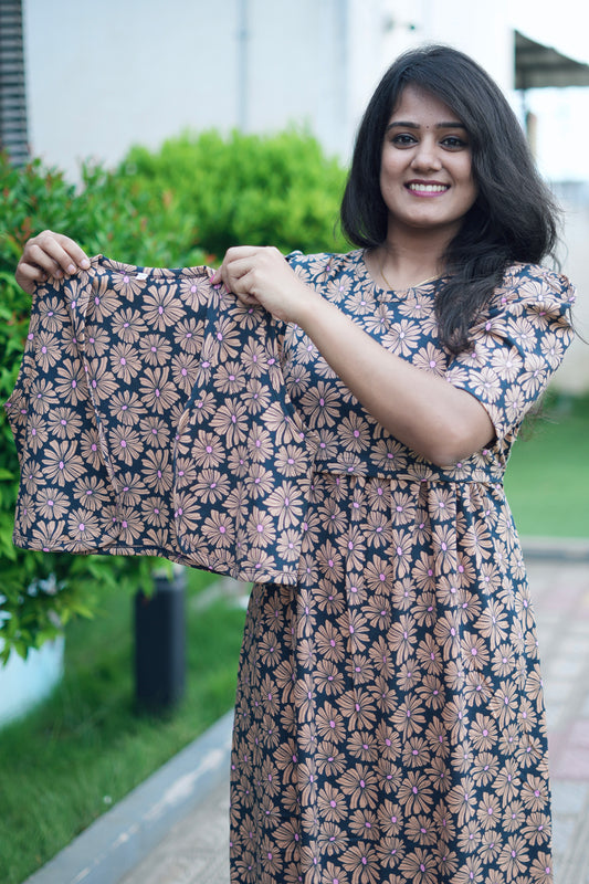 MATERNITY REMOVABLE COAT ( FLORAL AURA )