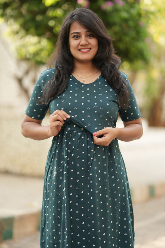 Noir Heart Dress (Zipless Maternity)