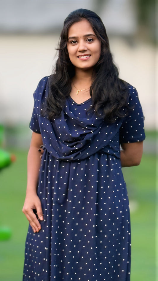 Luna Dot (Zipless Maternity Shawl)