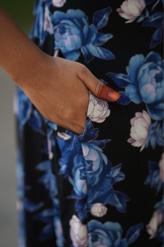 Blue Rose (Casual Loungewear Shawl)