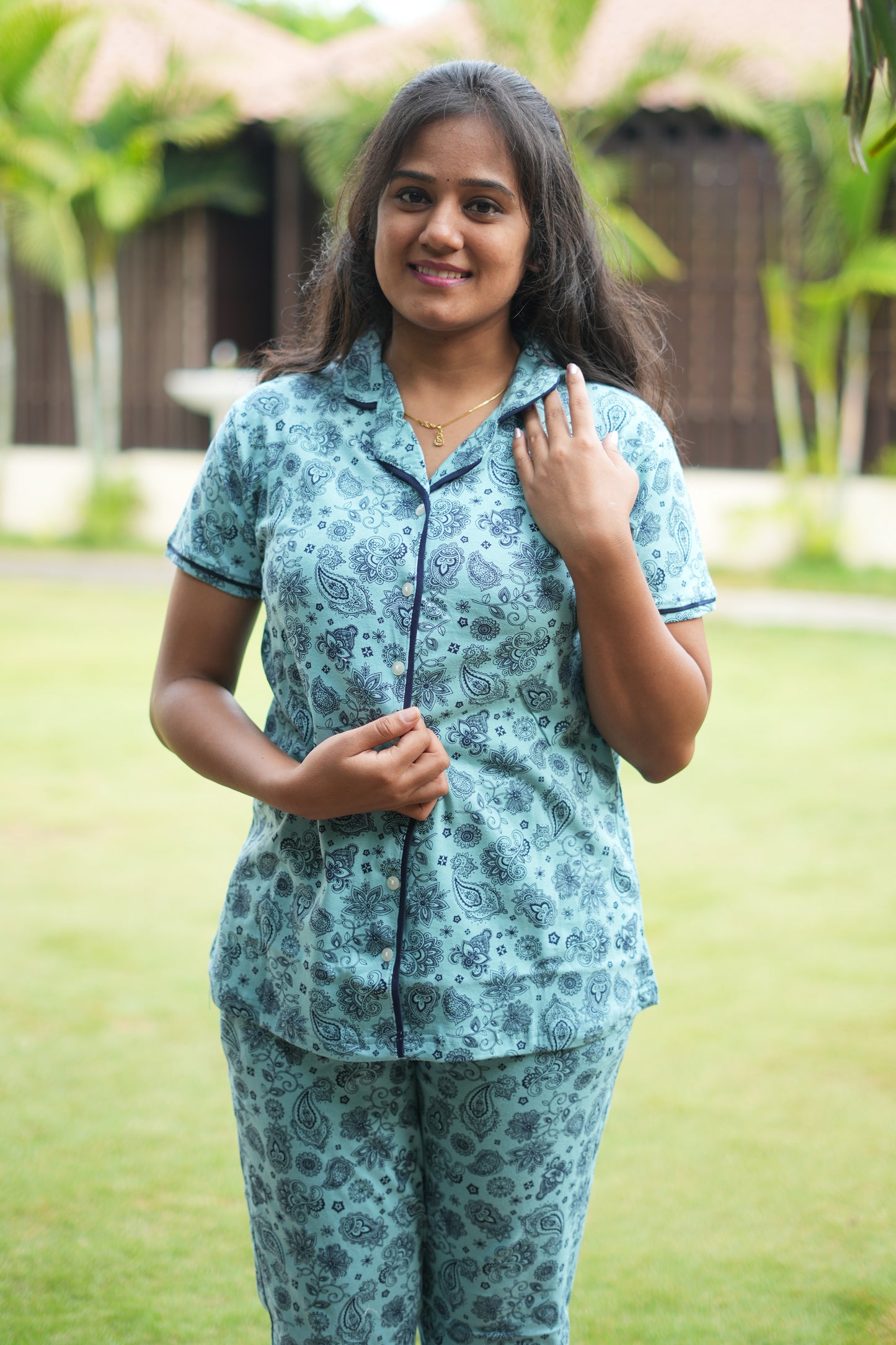 Collar Pyjama Night suit