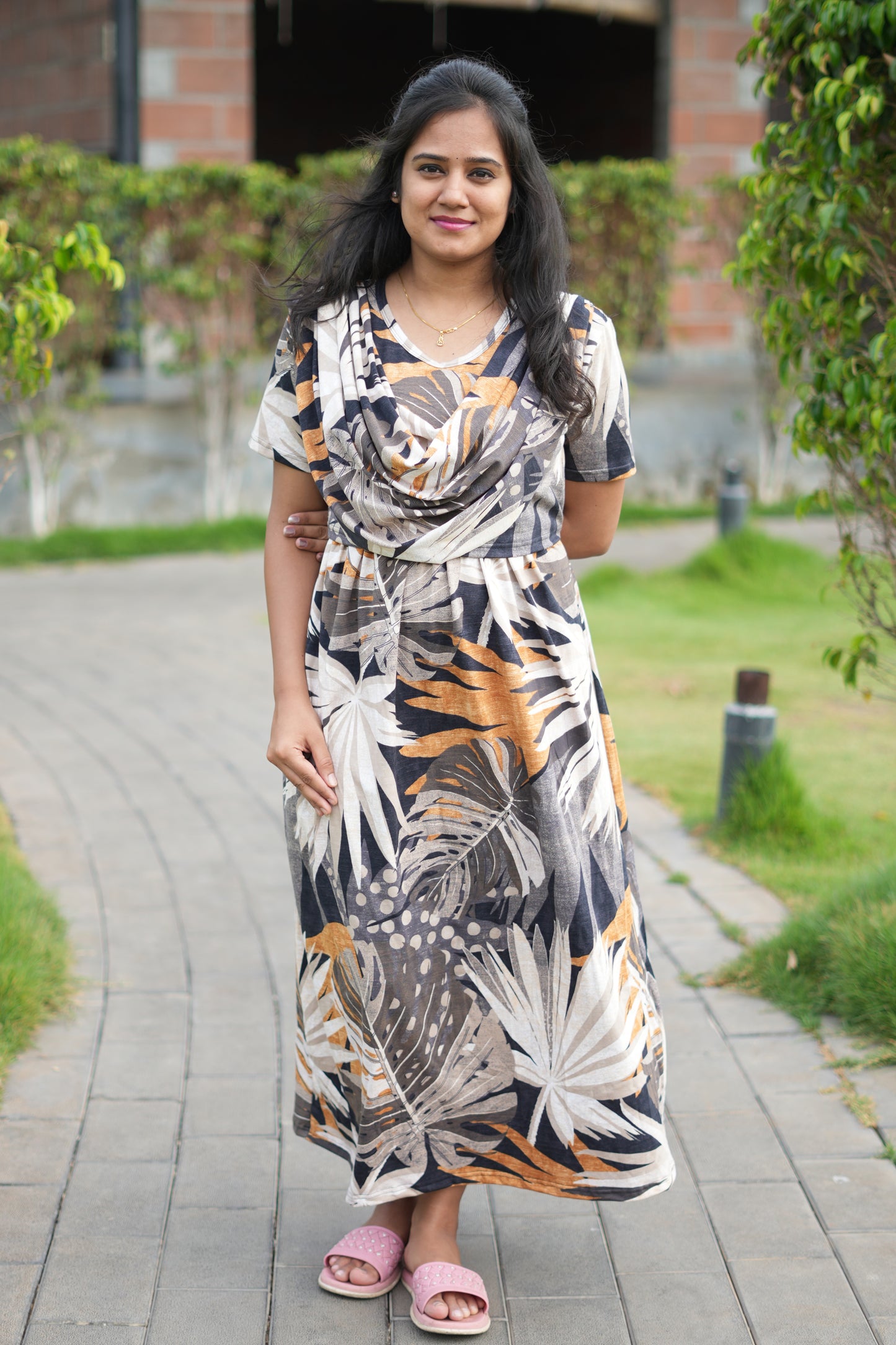 Dupatta Zipless Maternity with Bronize