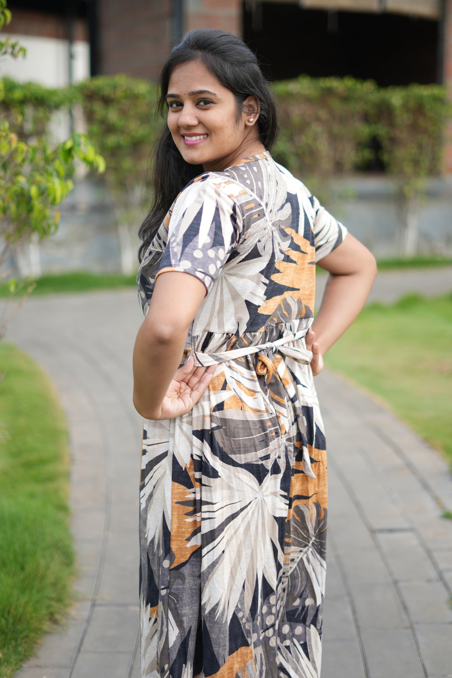 Dupatta Zipless Maternity with Bronize
