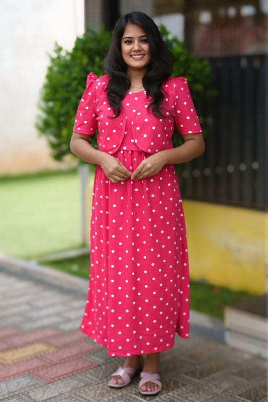 MATERNITY COAT (Red Glow)