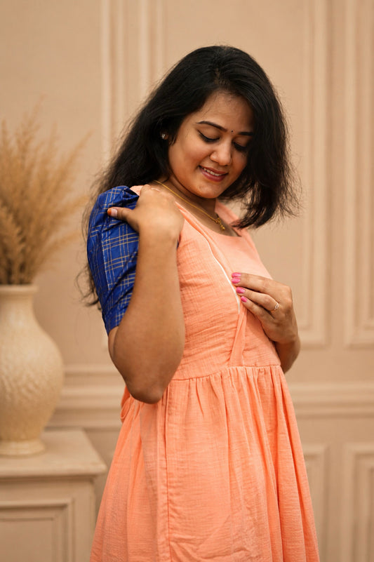 Muslin Cotton-Peach Royale