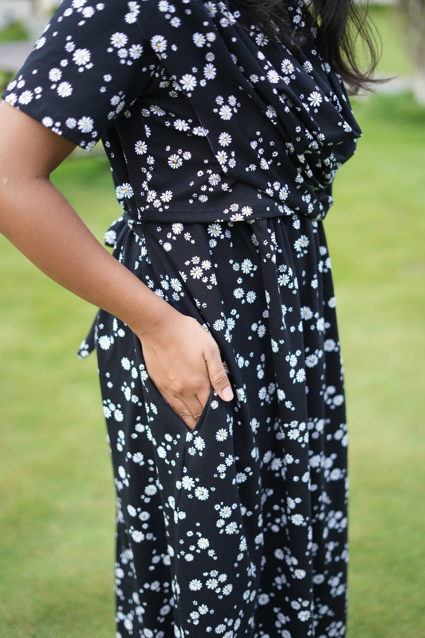 Dupatta Zipless Maternity with Blackie Flower