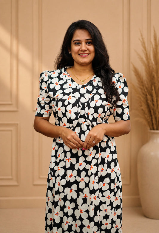 Black Blossom (Casual Attached Coat)