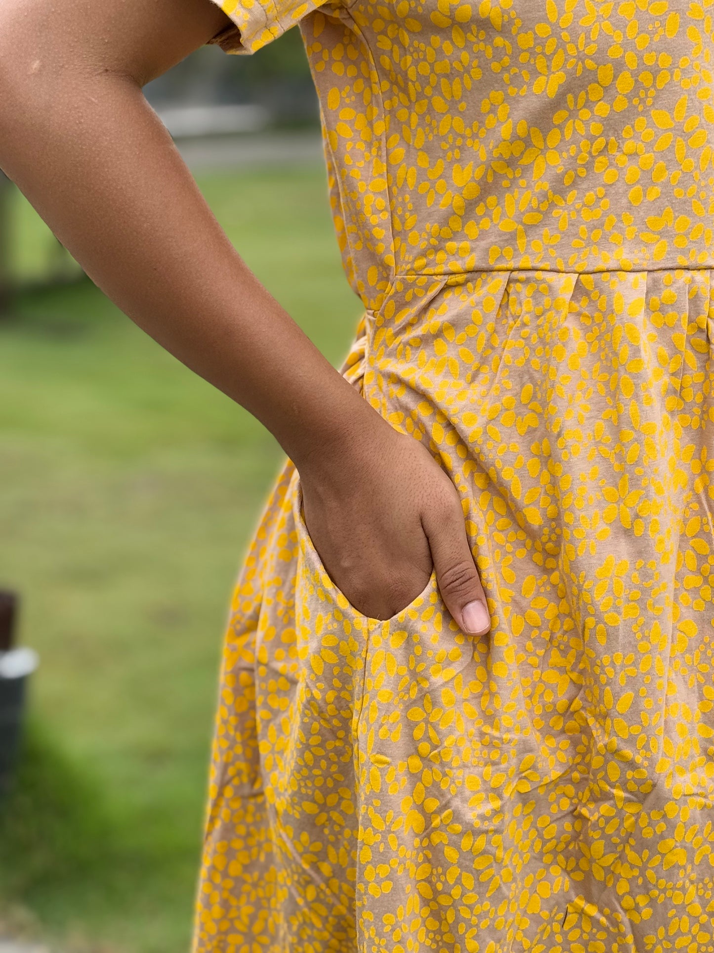 SOFT COTTON MAXI WEAR WITH YELLOW DYE