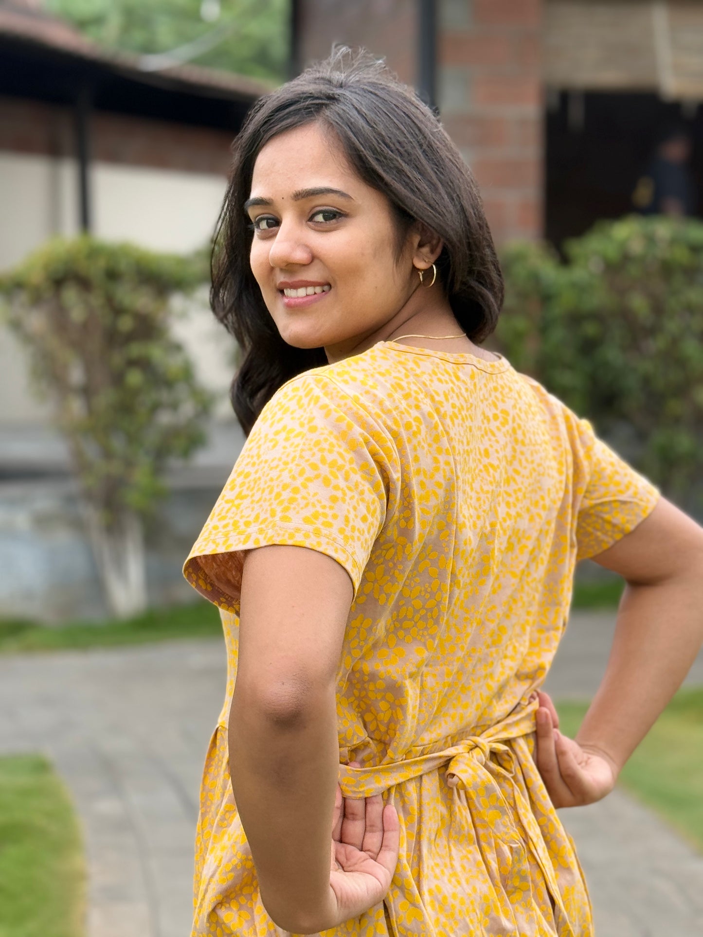 SOFT COTTON MAXI WEAR WITH YELLOW DYE