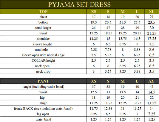 PREMIUM COLLAR PYJAMA SET DRESS WITH YELLOW HEART