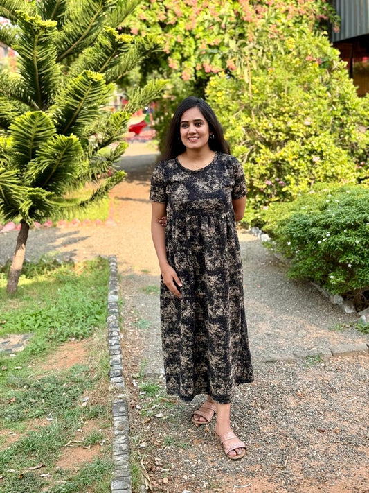 Soft Cotton Maxi Wear with Premium Acid shaded Blackie Brown