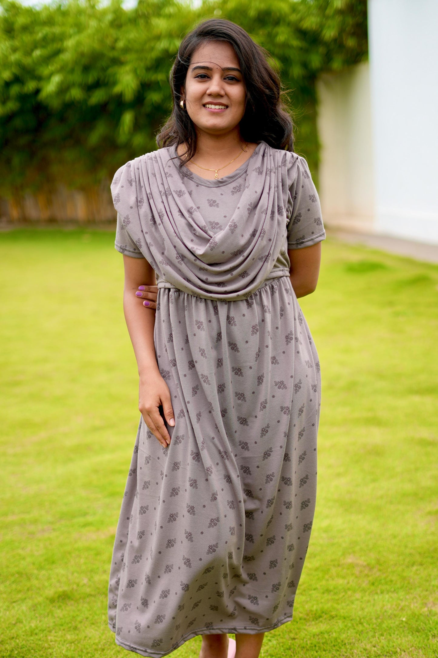 Dupatta Zipless Maternity with Glowing Bronzie Brown