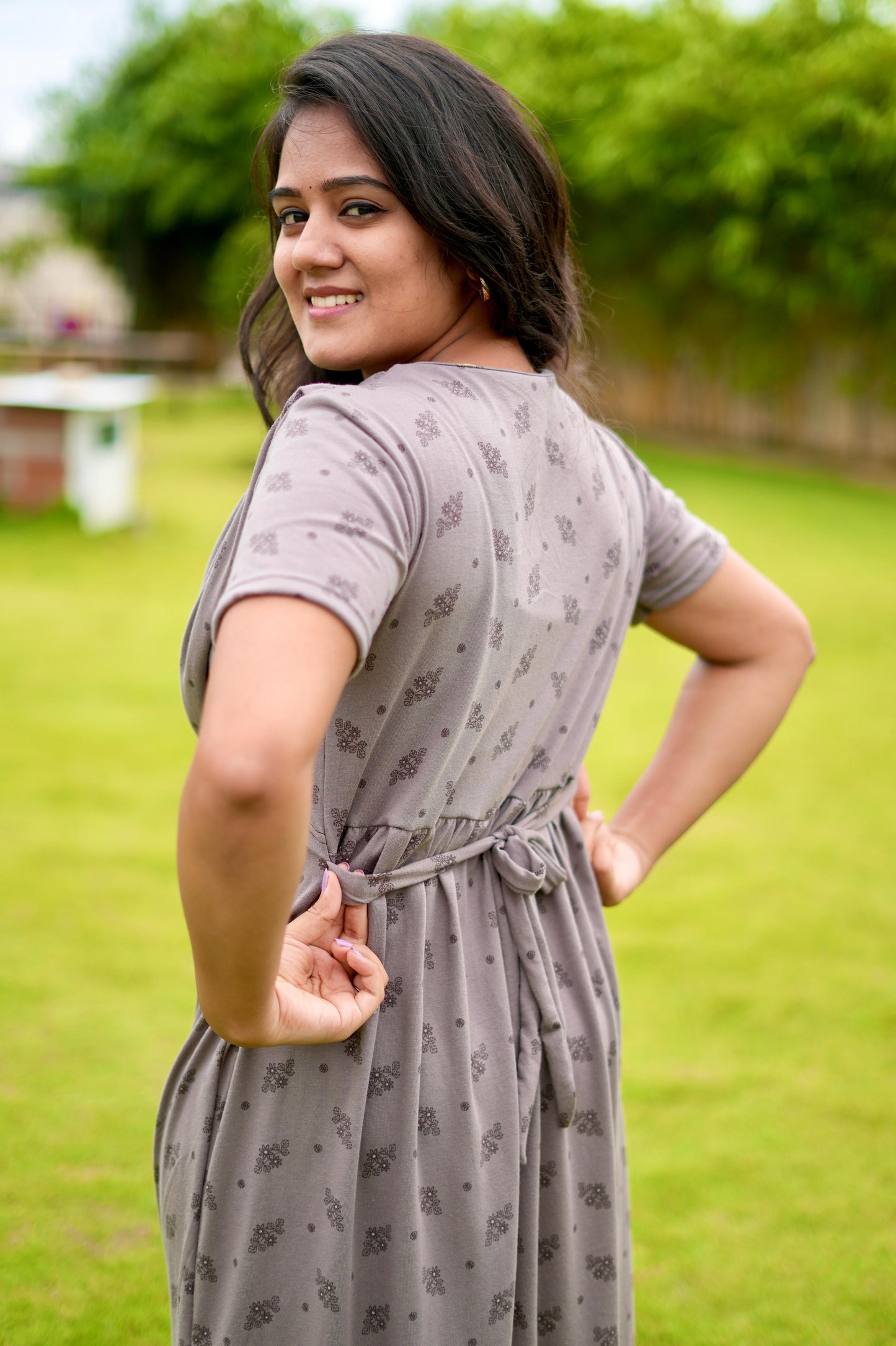 Dupatta Zipless Maternity with Glowing Bronzie Brown