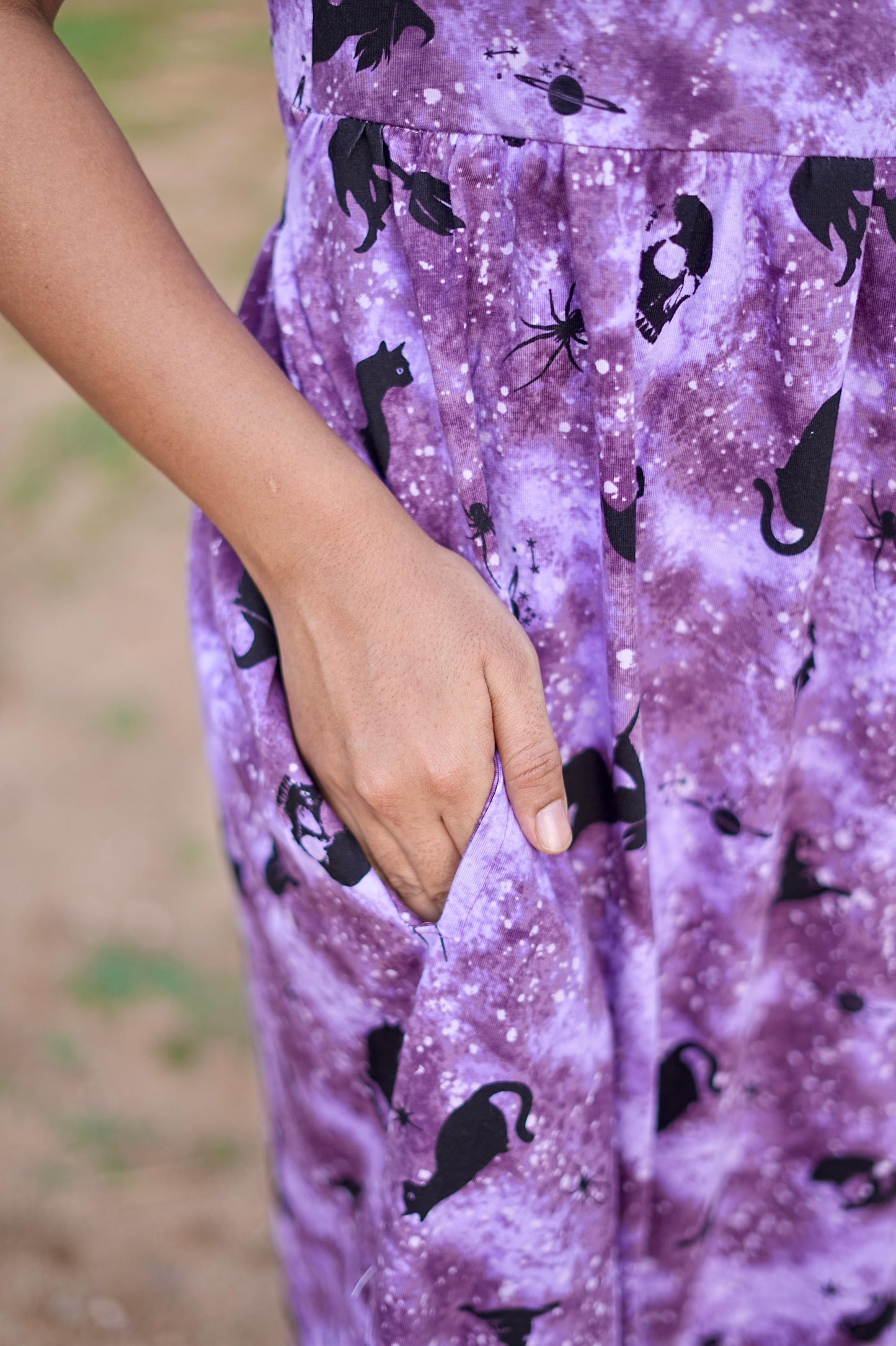 PUFF TYPE MAXI COTTON LOUNGE WEAR WITH VIOLA VIOLET