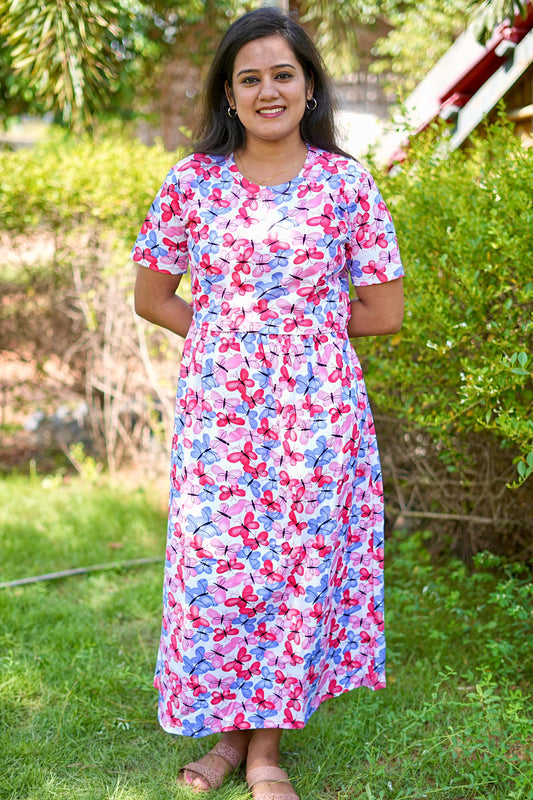 Premium Maternity Zipless Lounge Wear with Butterfly Glow