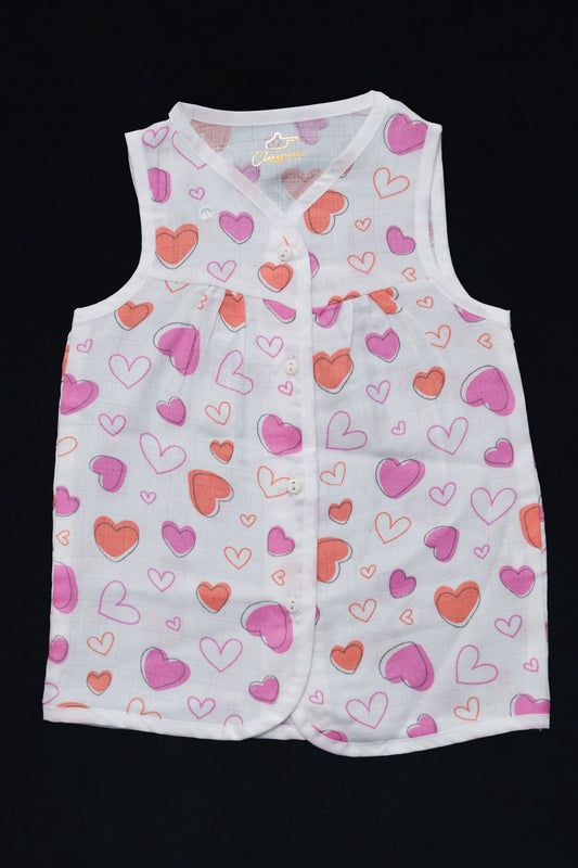 Muslin Frock Front Open