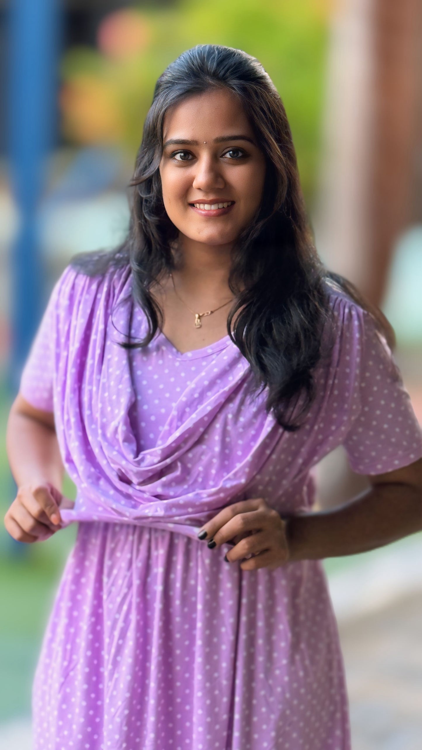 Purple Pop (Zipless Maternity Shawl)