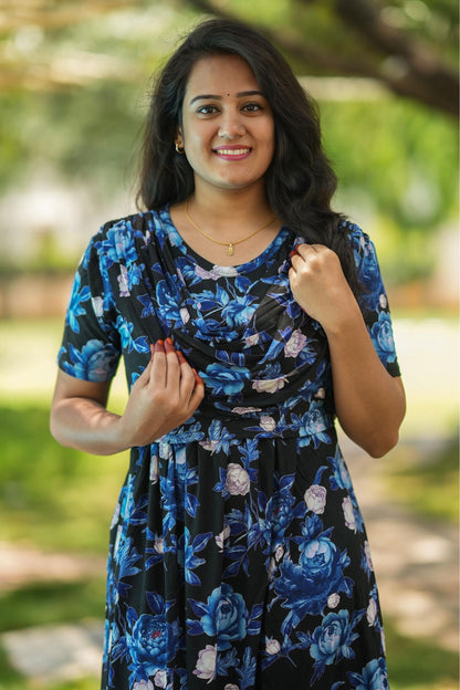 Noir Blue (Zipless Maternity Shawl)