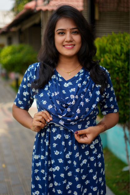 Azure (Zipless Maternity Shawl)