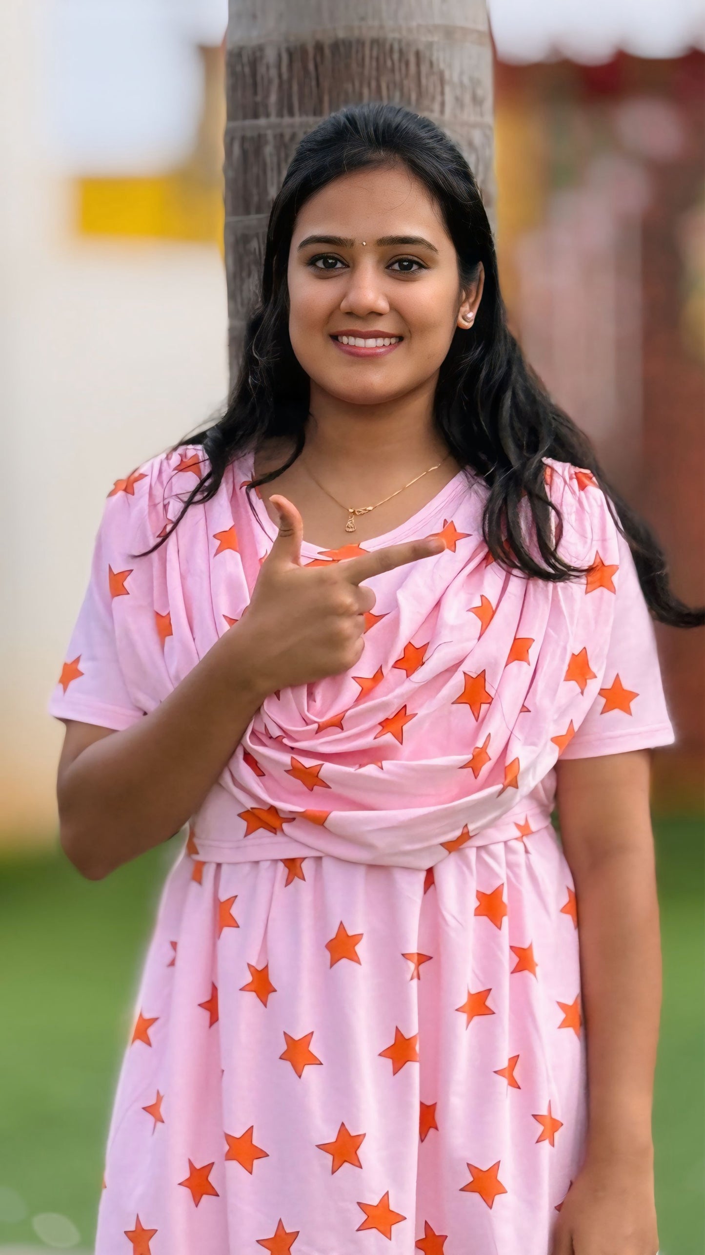 Pinky Star (Zipless Maternity Shawl)