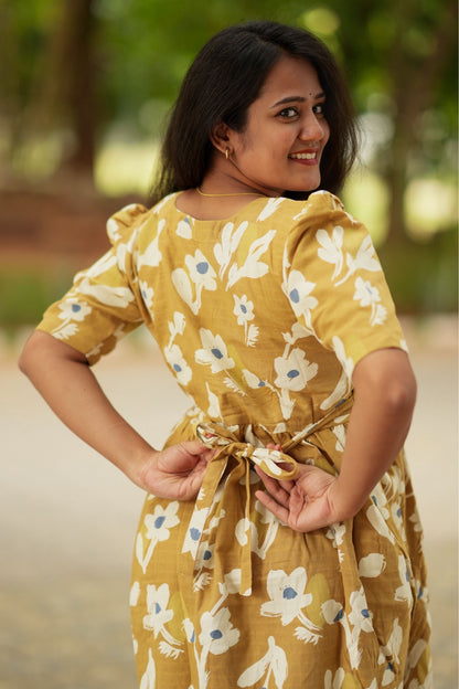 Premium Muslin Cotton  (Sunny Blossom)
