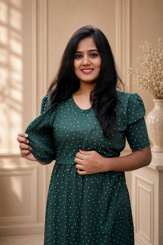 MATERNITY ATTACHED COAT (Evergreen)