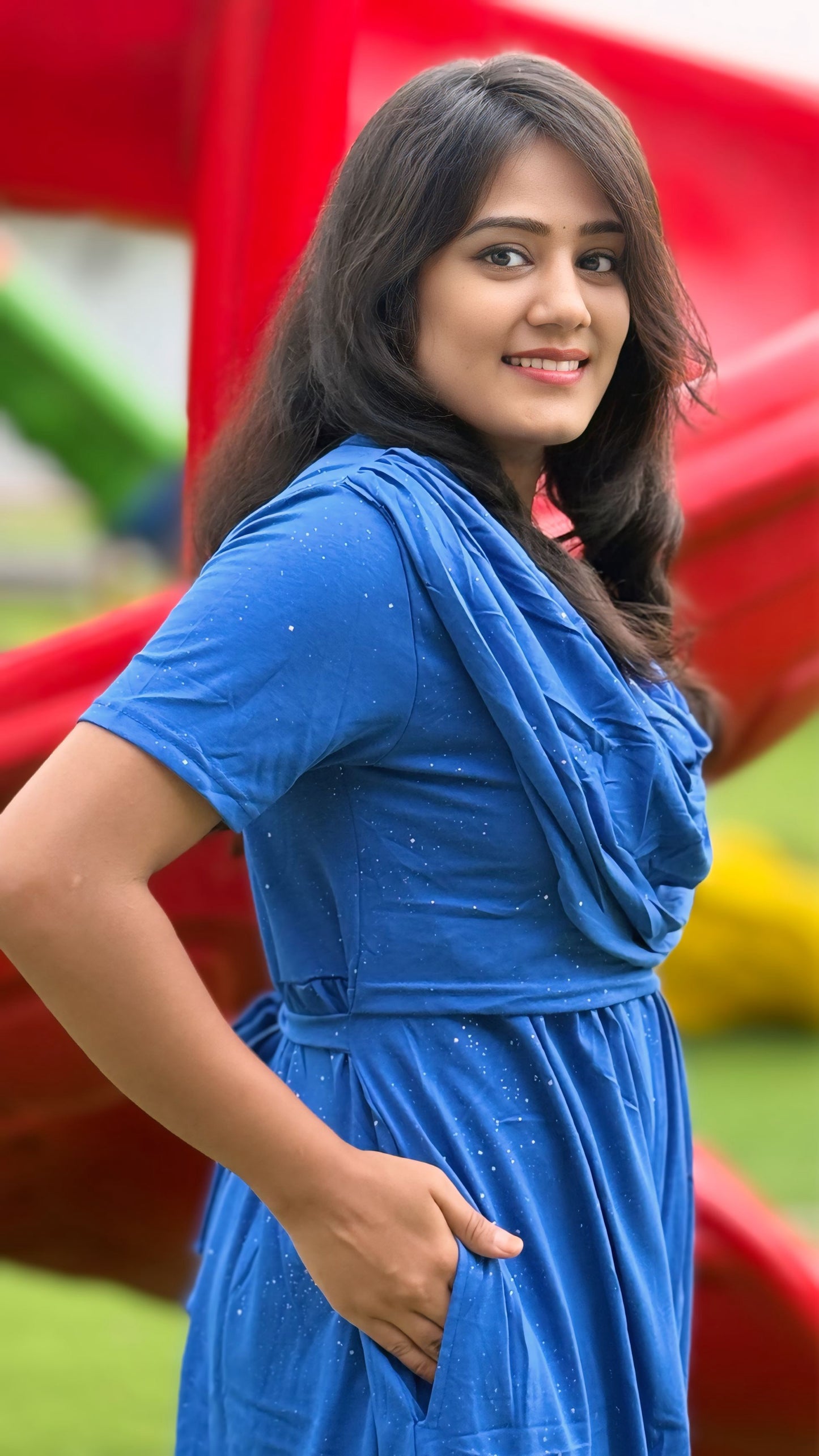 Glitter Blue (Zipless Maternity Shawl)