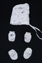 Muslin Jabla Knotted (Only Booties, Mittens, Frill Cap)