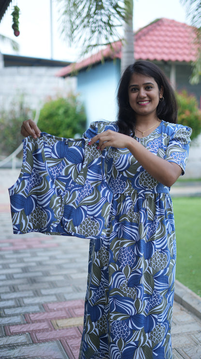 MATERNITY REMOVABLE COAT (BlueMystique)