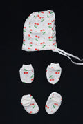 Muslin Jabla Knotted (Only Booties, Mittens, Frill Cap)