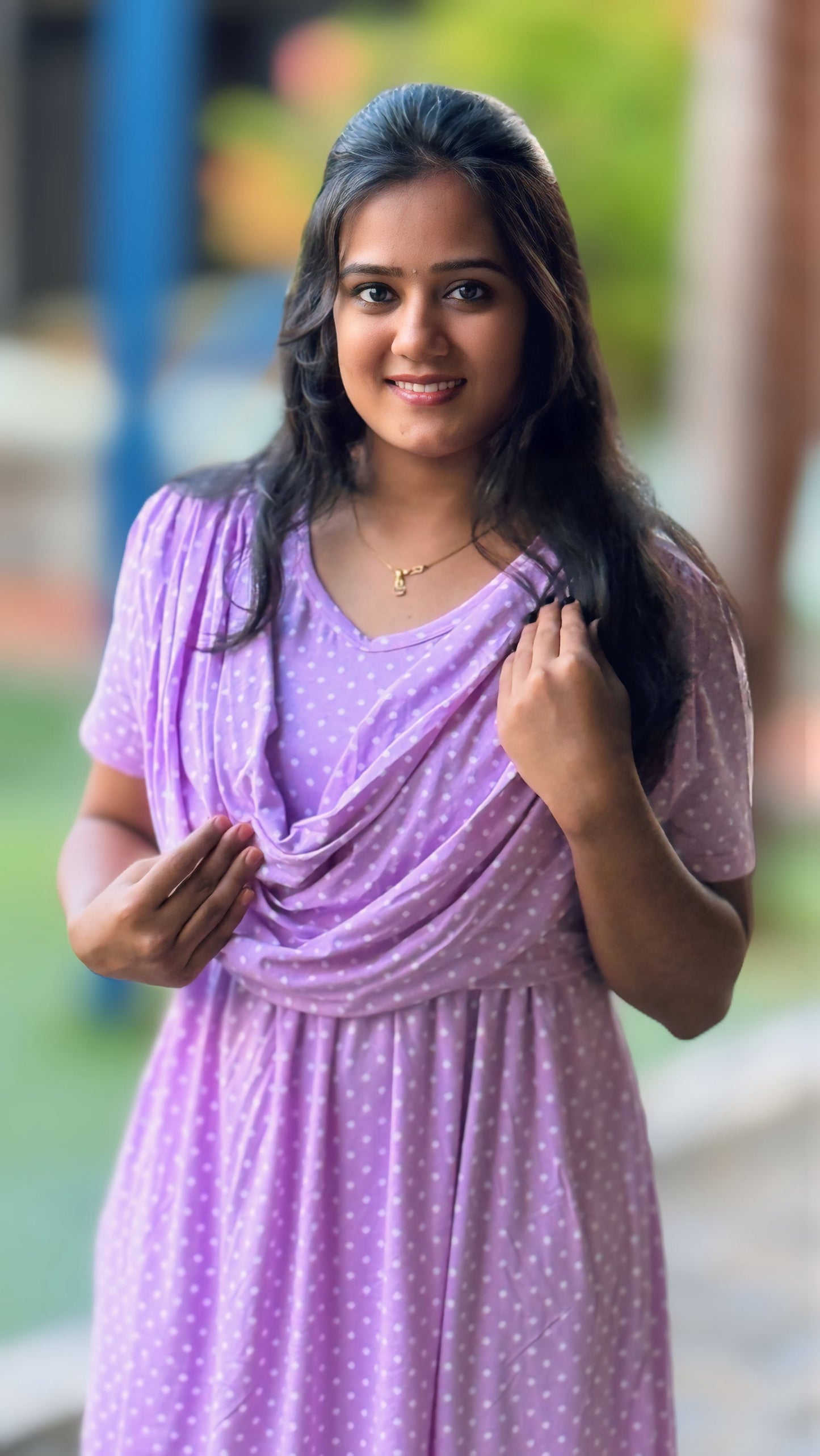 Purple Pop (Zipless Maternity Shawl)