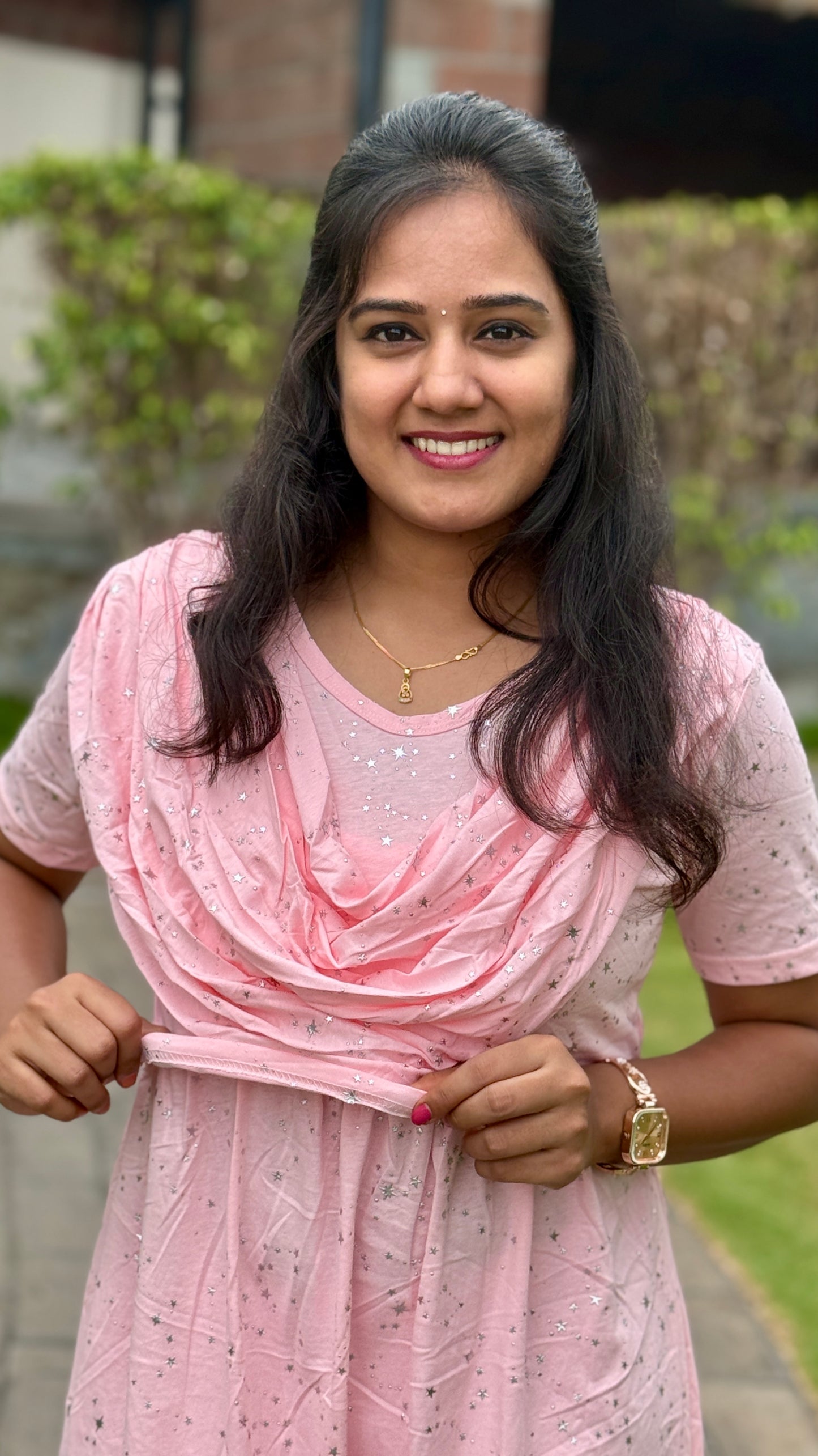 Silver Star Mild Pink (Zipless Maternity Shawl)