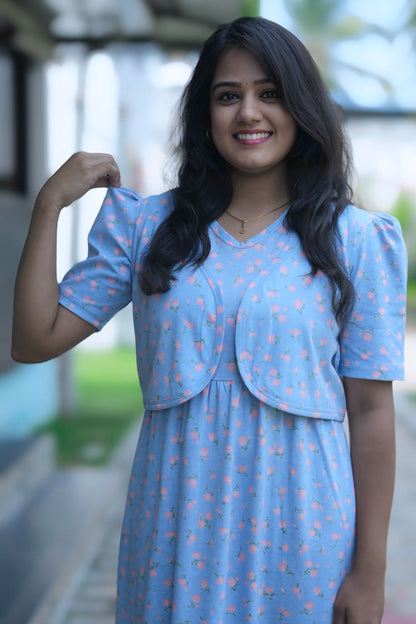 BlueBloss (CASUAL LOUNGEWEAR COAT)