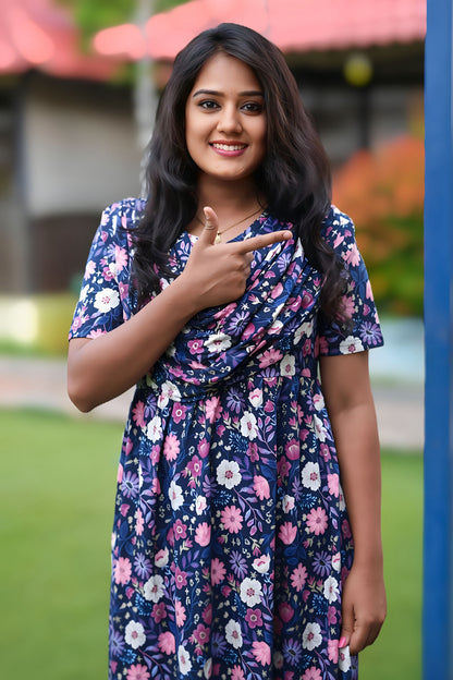 MidnightBloom (Casual Loungewear Shawl)