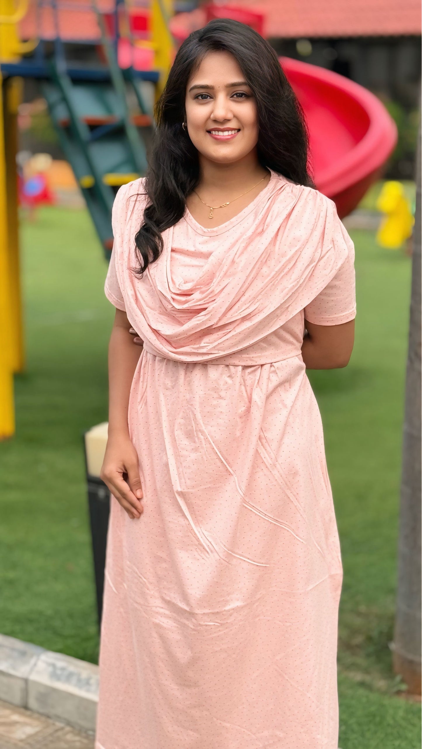 Peachora (Zipless Maternity Shawl)