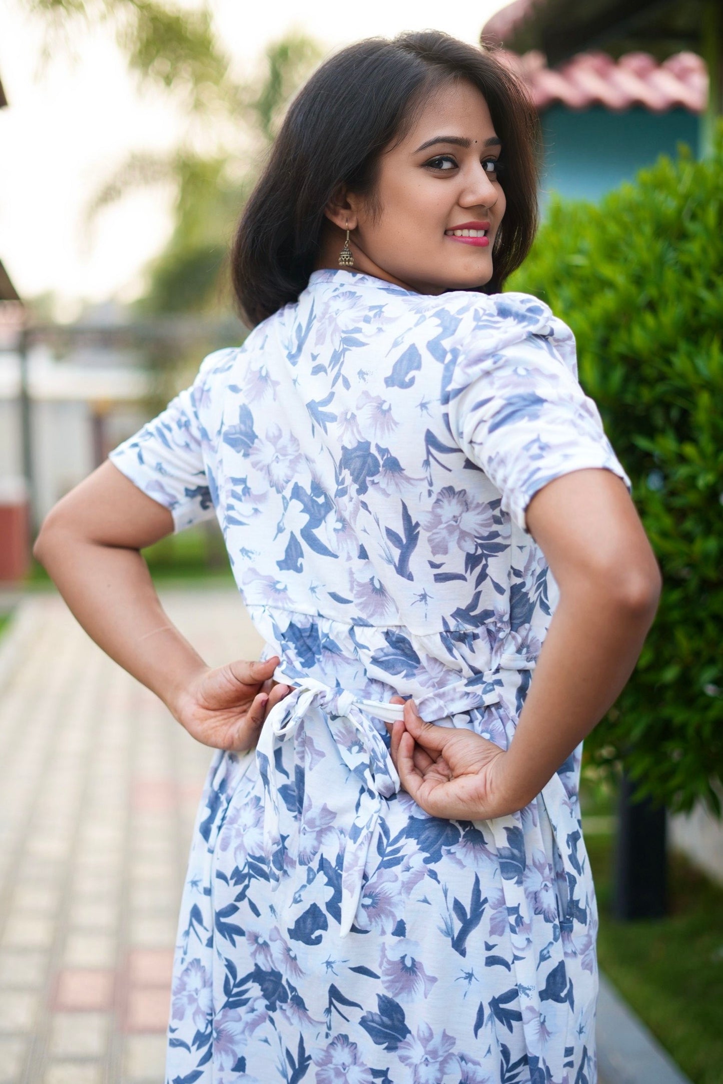 Casual Wear Attached Coat (Lavender Bloom)