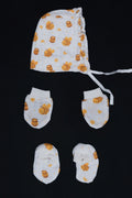 Muslin Jabla Knotted (Only Booties, Mittens, Frill Cap)
