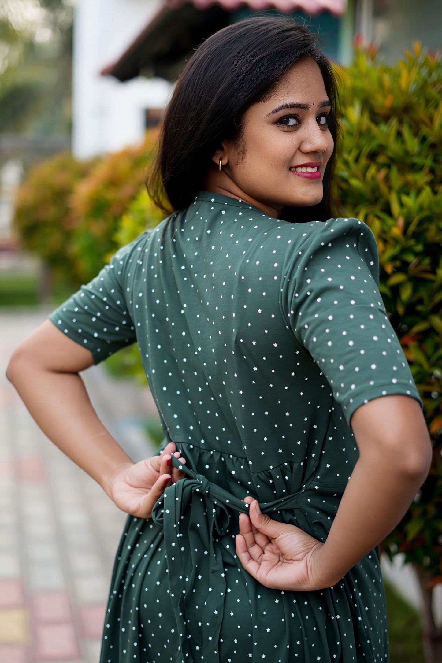 MATERNITY ATTACHED COAT (Evergreen)