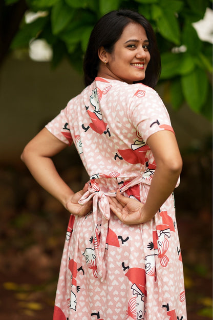 Pre Book - MATERNITY ATTACHED COAT (Blush Charm)