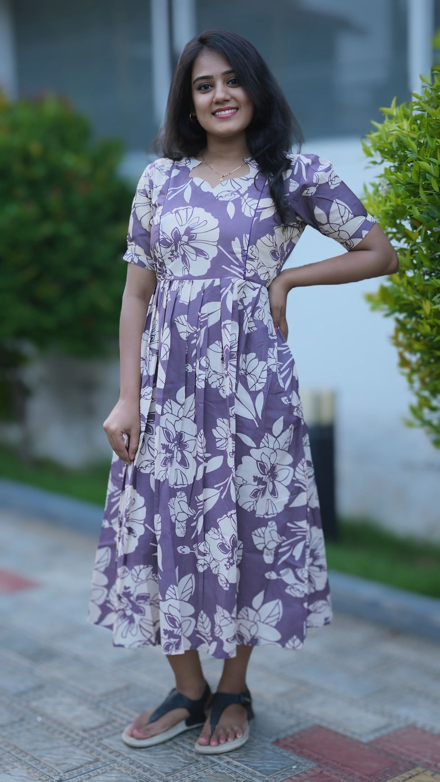 Maternity Cotton Kurti (LavishLavender)