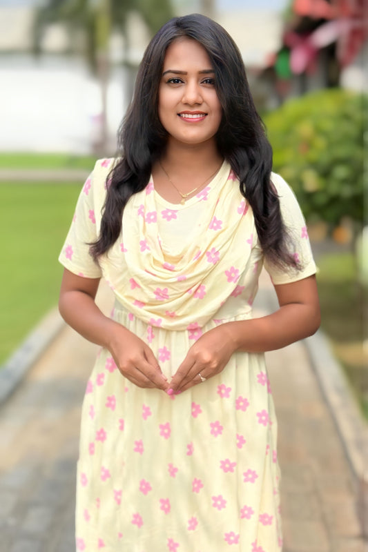 Petal Glow (Casual Loungewear Shawl)