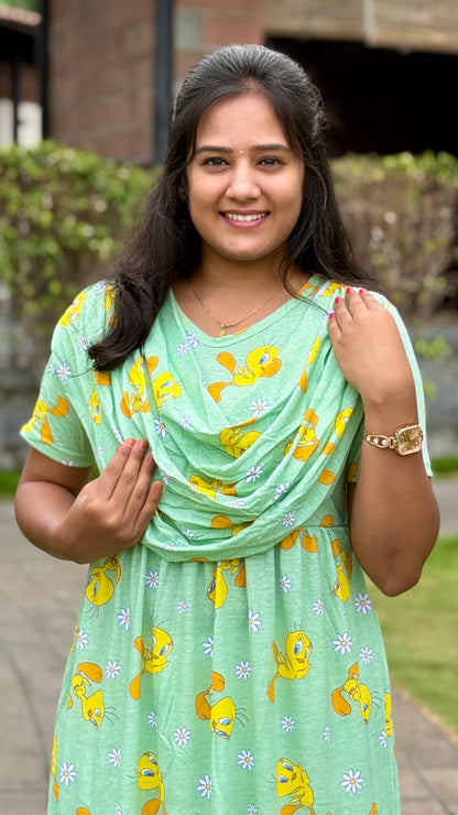 Greeny Duck (Casual Loungewear Shawl)