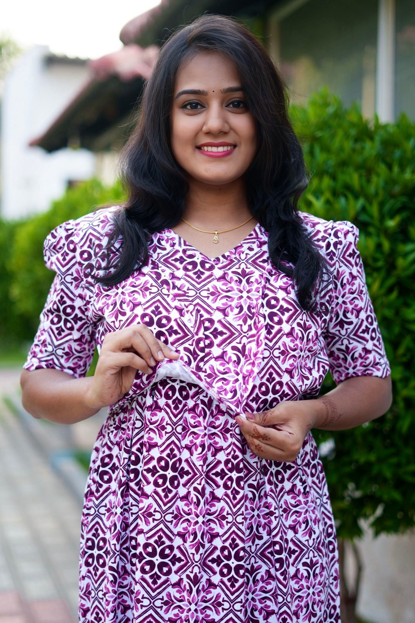 MATERNITY ATTACHED COAT (Violet Grace)