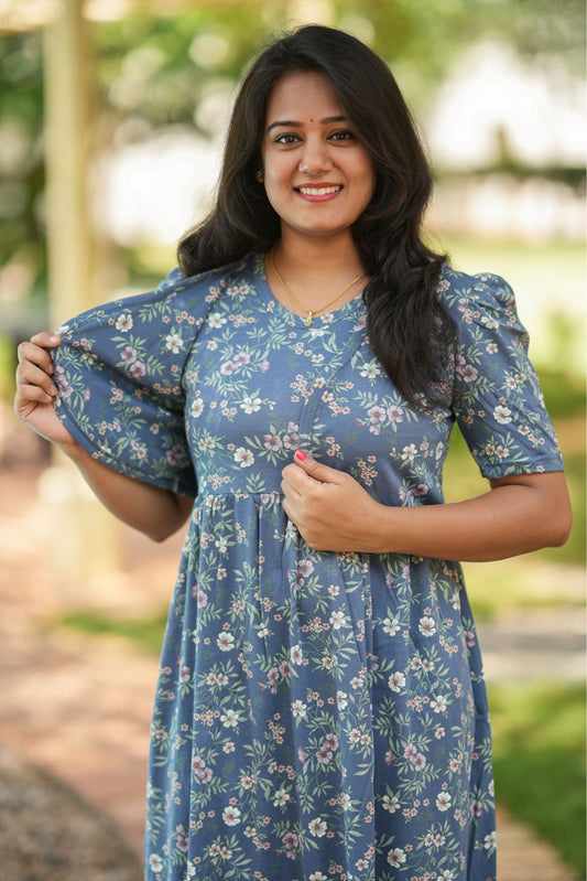 Blue Blossom (CASUAL LOUNGEWEAR COAT)