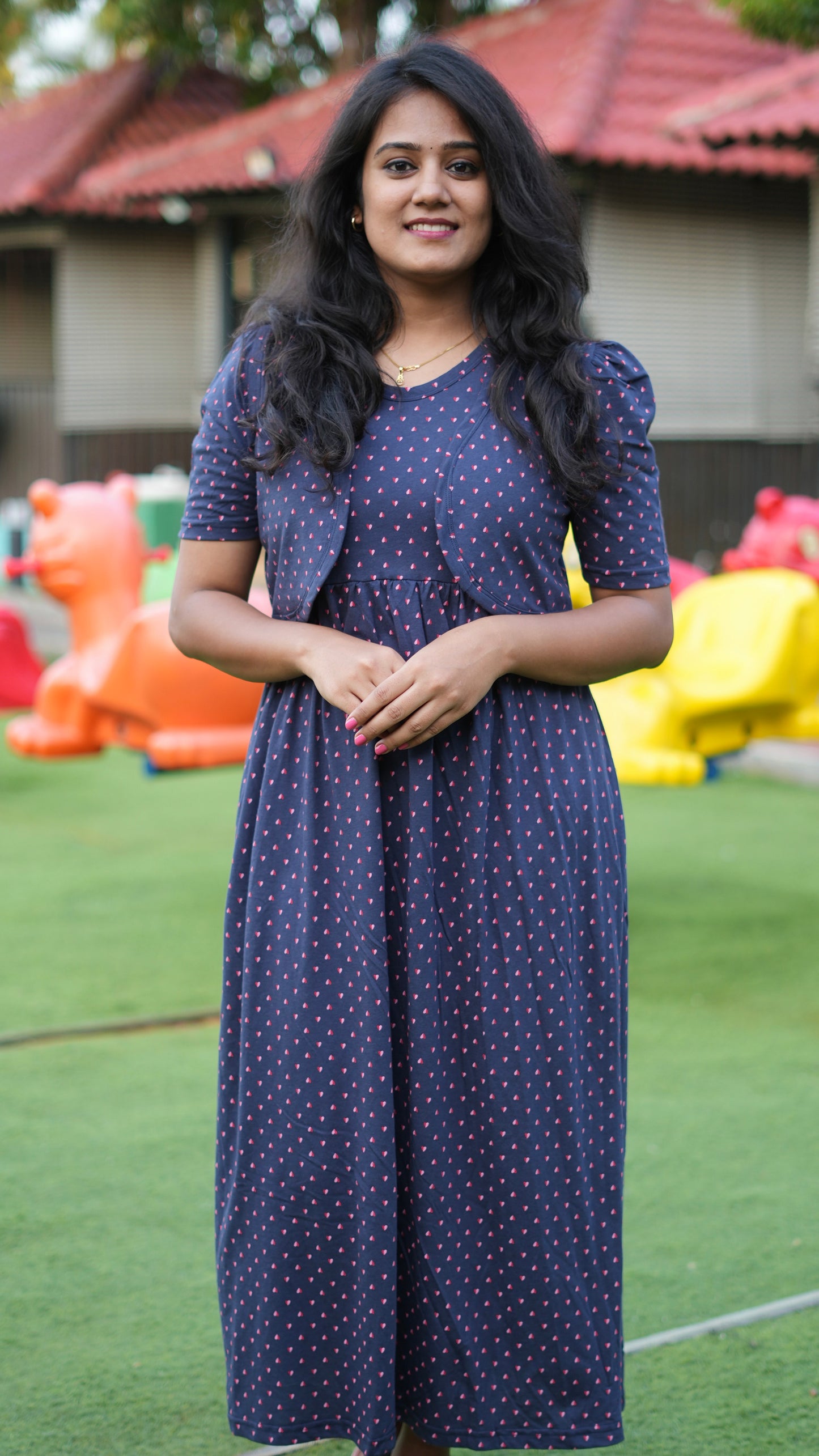 NON MATERNITY WITH COAT ( Navy Charm )