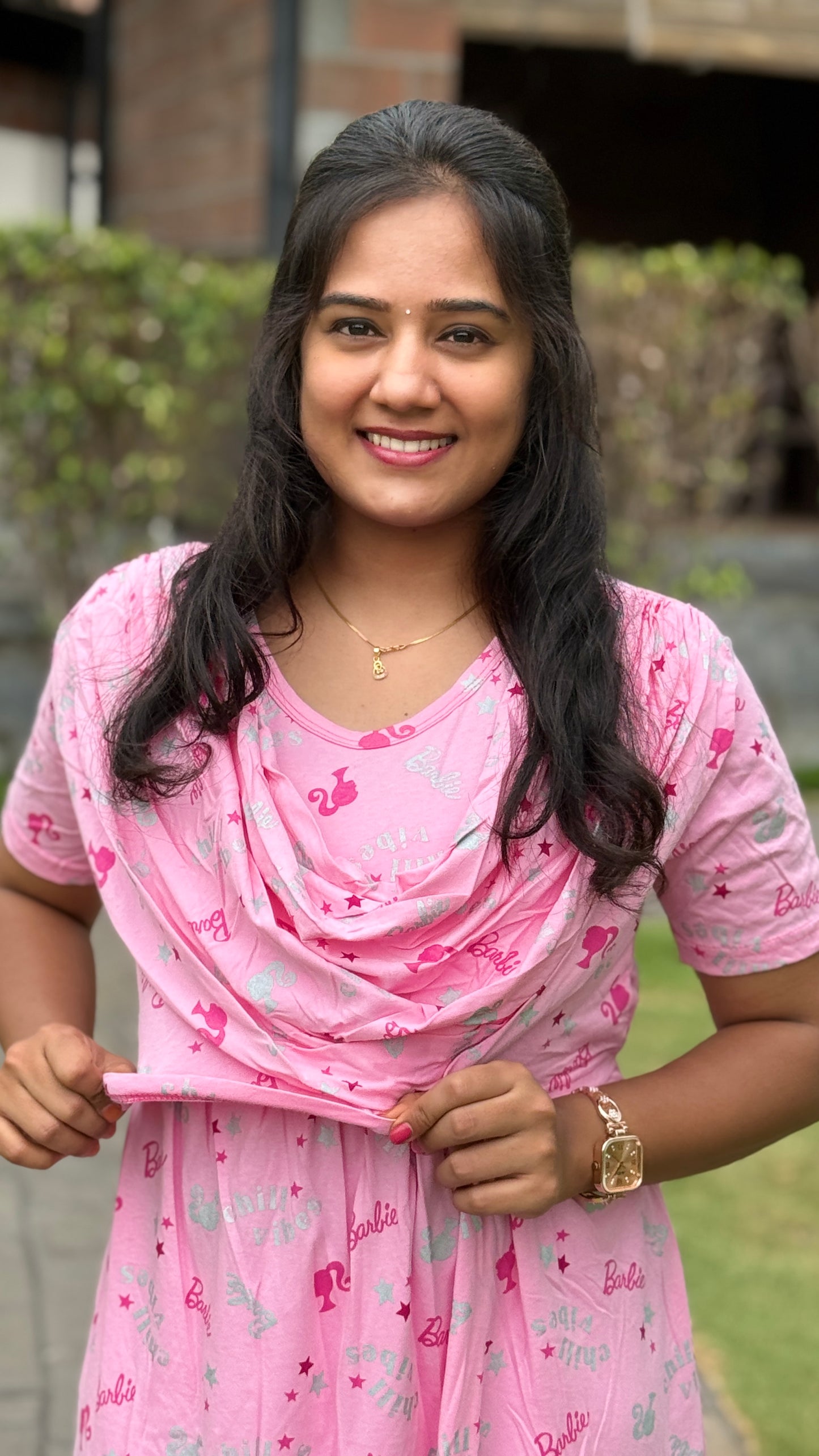 Barbie Pink (Zipless Maternity Shawl)