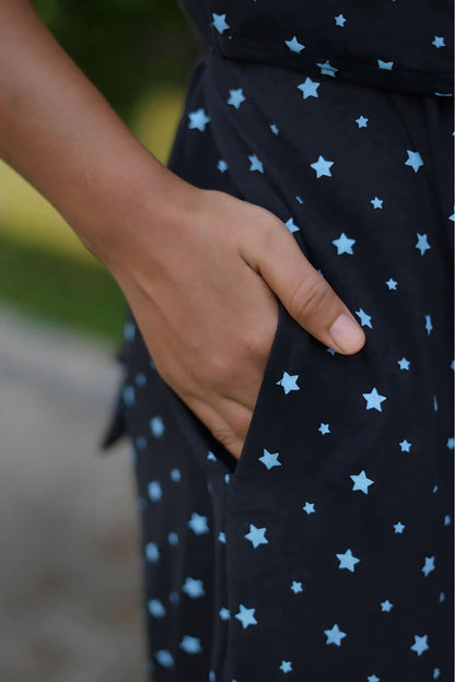 MATERNITY REMOVABLE COAT (Premium Black with Bluora Star)